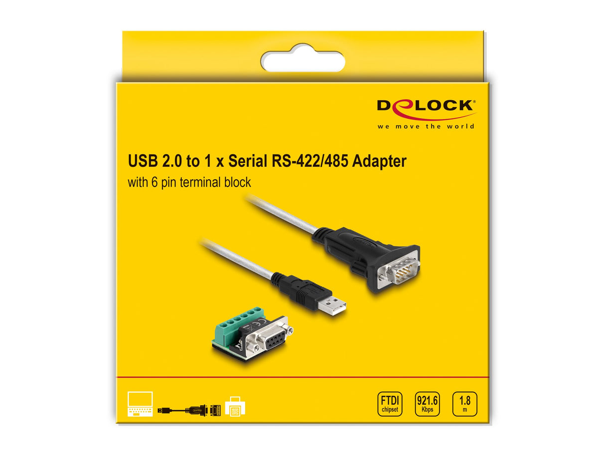 EAN 4043619634651 - DeLOCK 63465 cable de serie Negro, Transparente USB tipo A DB-9 imagen 4