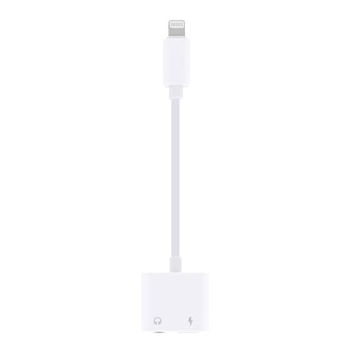 Tnb Way - Adaptador Lightning A Jack De 3,5 Mm Hembra + Lightning Hembra - Blanco