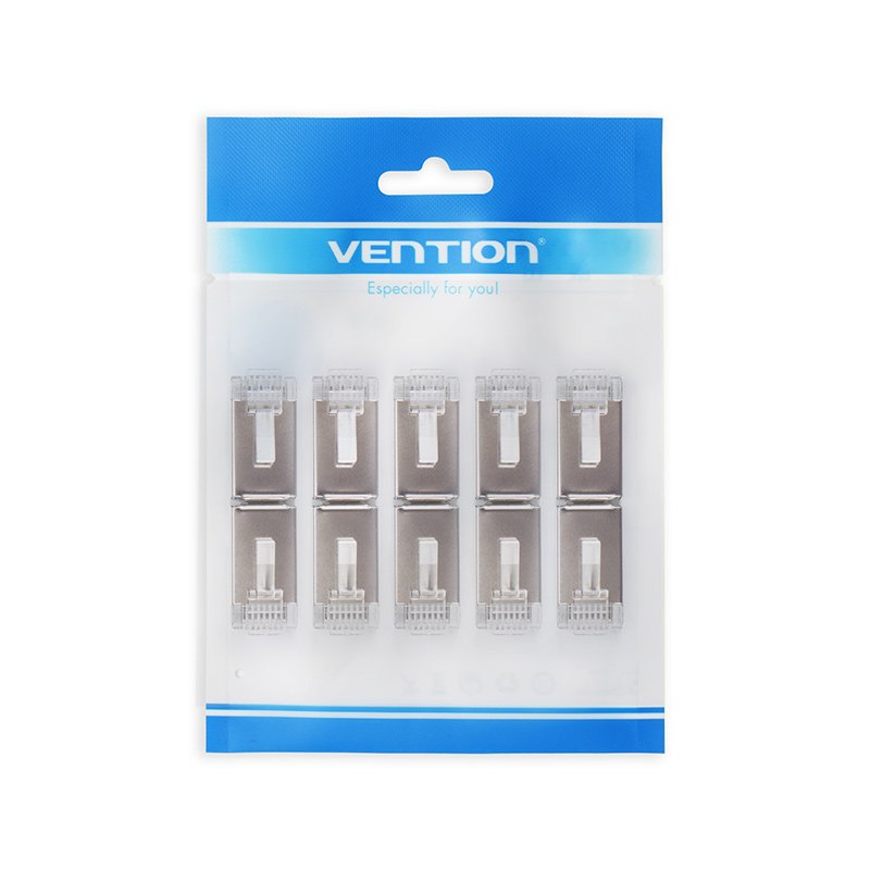 EAN 6922794744172 - Vention IDCR0-100 conector RJ-45 Plata, Transparente imagen 4
