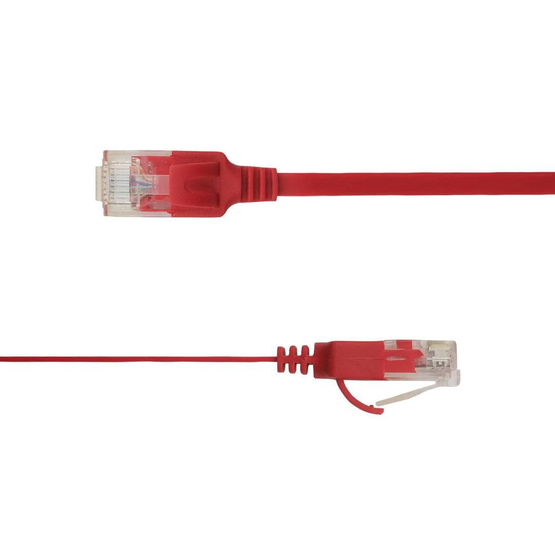 Flat U/Utp Cat6a Red 5m Awg 34/7, Pvc, 1x4mm Utp-Fl6a-00500-Rd