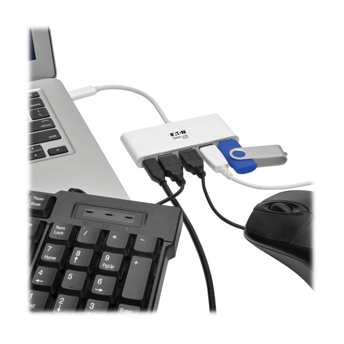 EAN 0037332193773 - Tripp Lite U460-004-4A-C hub de interfaz USB 3.2 Gen 1 (3.1 Gen 1) Type-C 5000 Mbit/s Blanco imagen 7