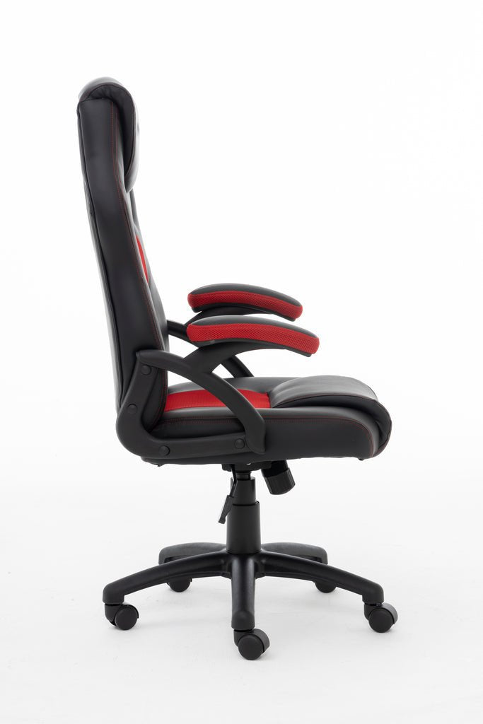 Silla Gaming Raptor Gs-40 Pu + Tela Negro Rojo