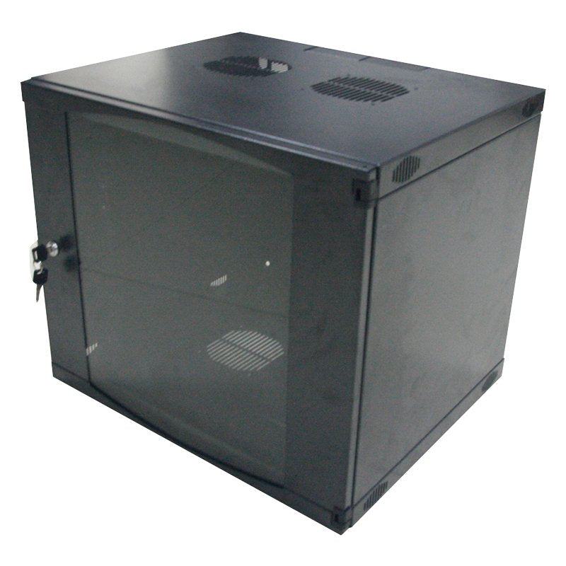 Logilink 19" Wallmount Single Section Box 09u, Flat Pack, Negro