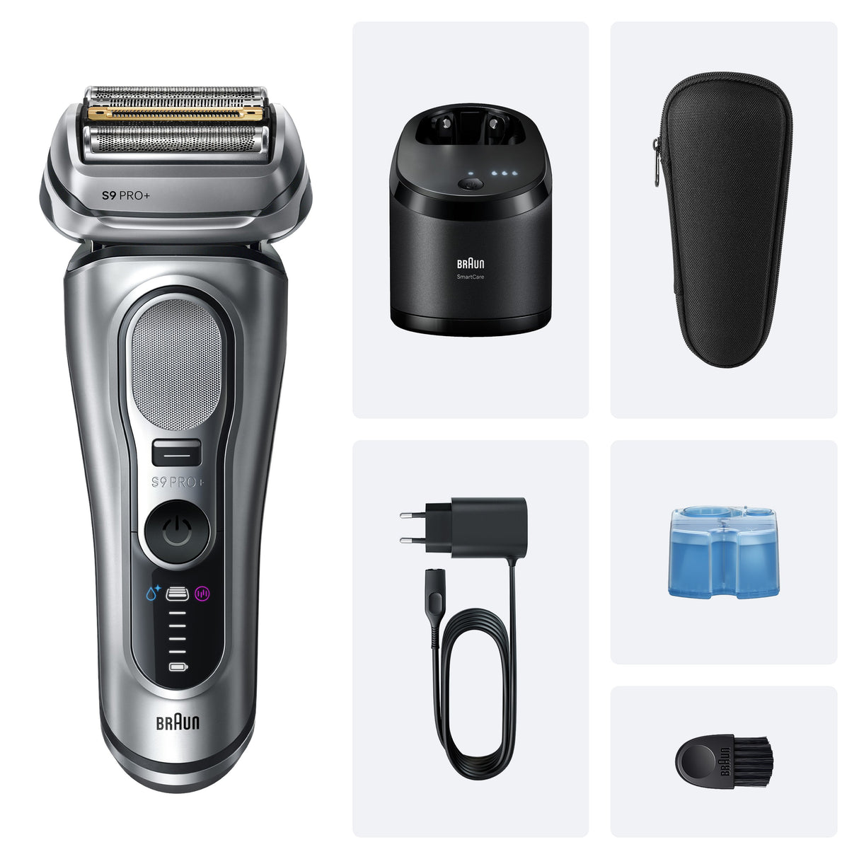 EAN 8700216555081 - Braun Series 9 Pro+ 9667CC afeitadora Máquina de afeitar de láminas Recortadora Plata imagen 3