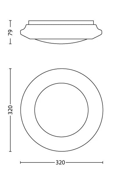 Plafón Interior De Led 17w 1500lm 4000k Luz Dia Mod. Cinnabar Ø32x7,9cm Philips