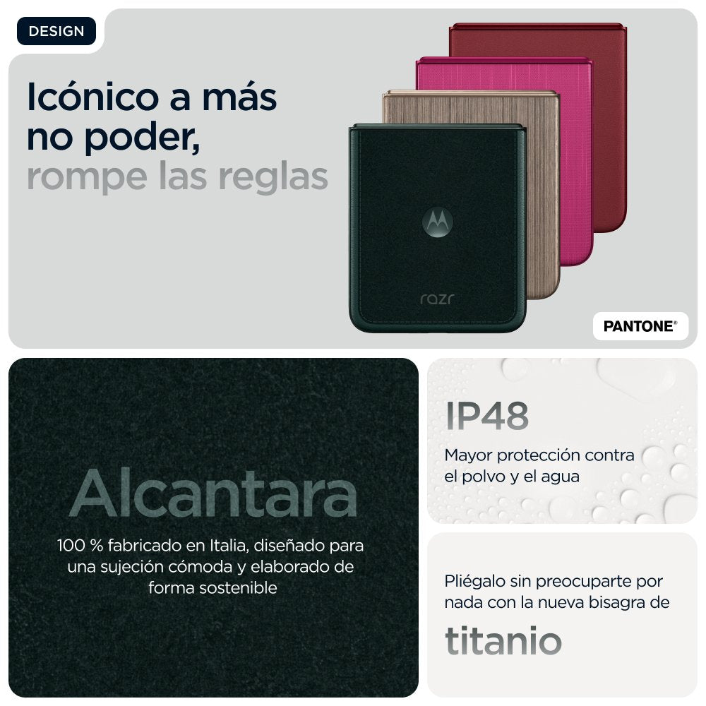 EAN 840023293221 - Motorola razr 60 ultra 17,7 cm (6.96") SIM doble Android 15 5G USB Tipo C 16 GB 512 GB 4700 mAh Azul, Verd imagen 32