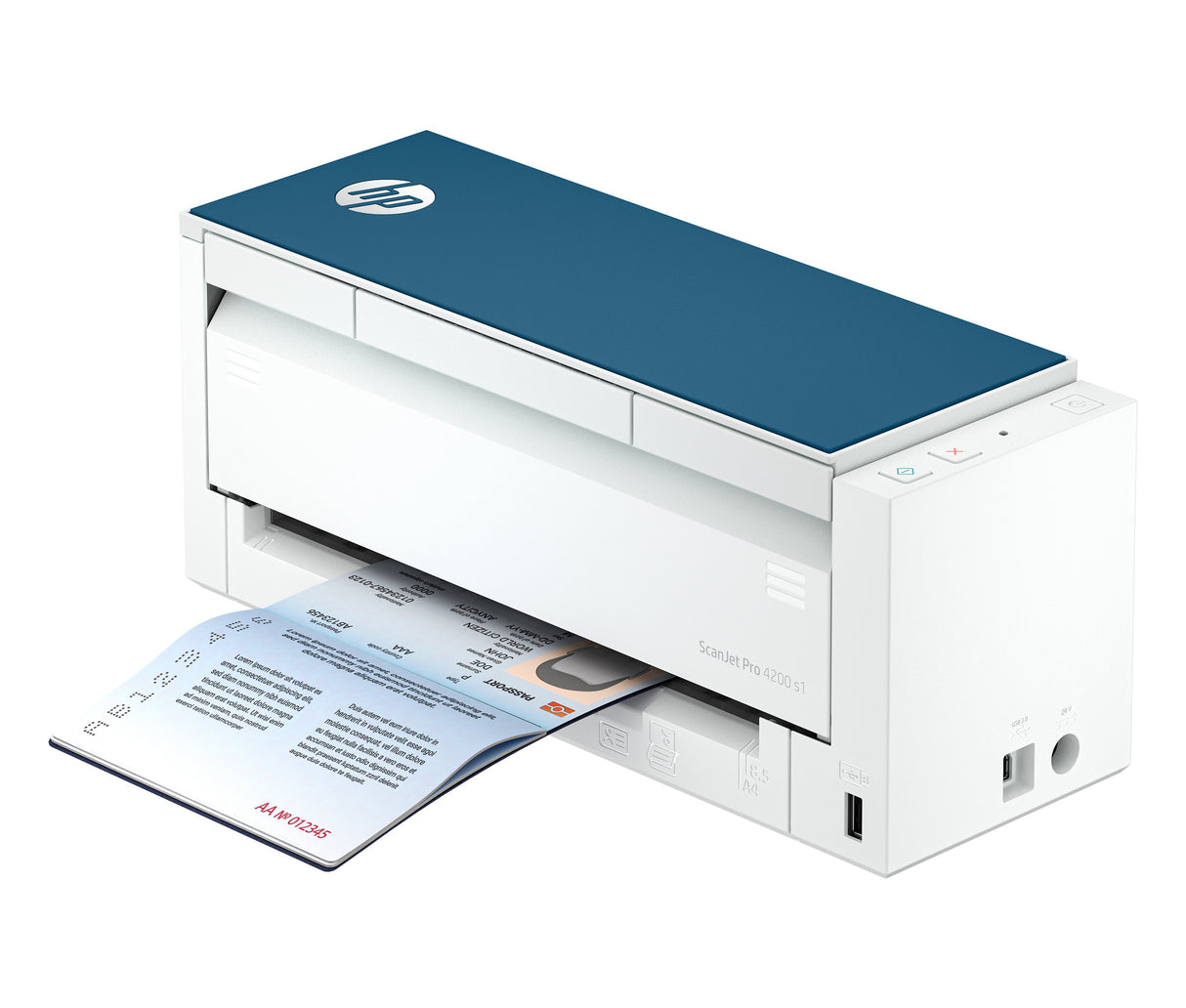 EAN 0198701401049 - HP ScanJet Pro 4200 s1 Escáner con alimentador automático de documentos (ADF) 600 x 600 DPI A4 Azul, Blan imagen 9