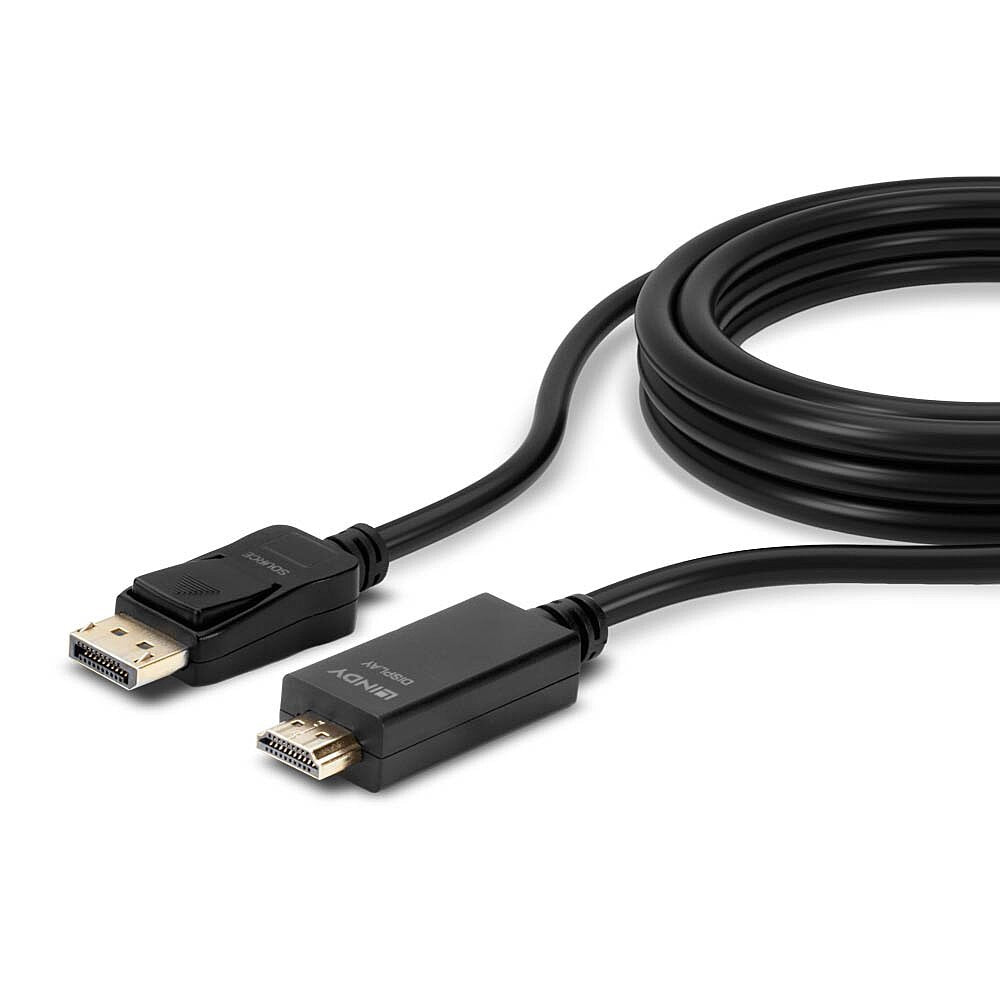 EAN 4002888369220 - Lindy 36922 adaptador de cable de vídeo 2 m DisplayPort HDMI tipo A (Estándar) Negro imagen 5