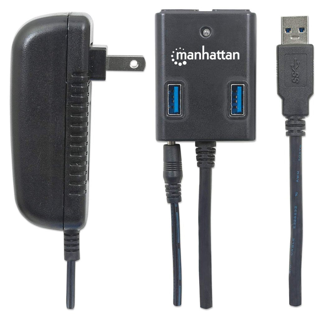 EAN 0766623162302 - Manhattan 162302 hub de interfaz USB 3.2 Gen 1 (3.1 Gen 1) Type-A 5000 Mbit/s Negro imagen 4