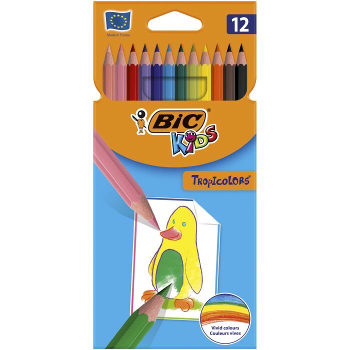 Bic Lápices De Colores Kids Tropicolors Estuche De 12 C/Surtidos