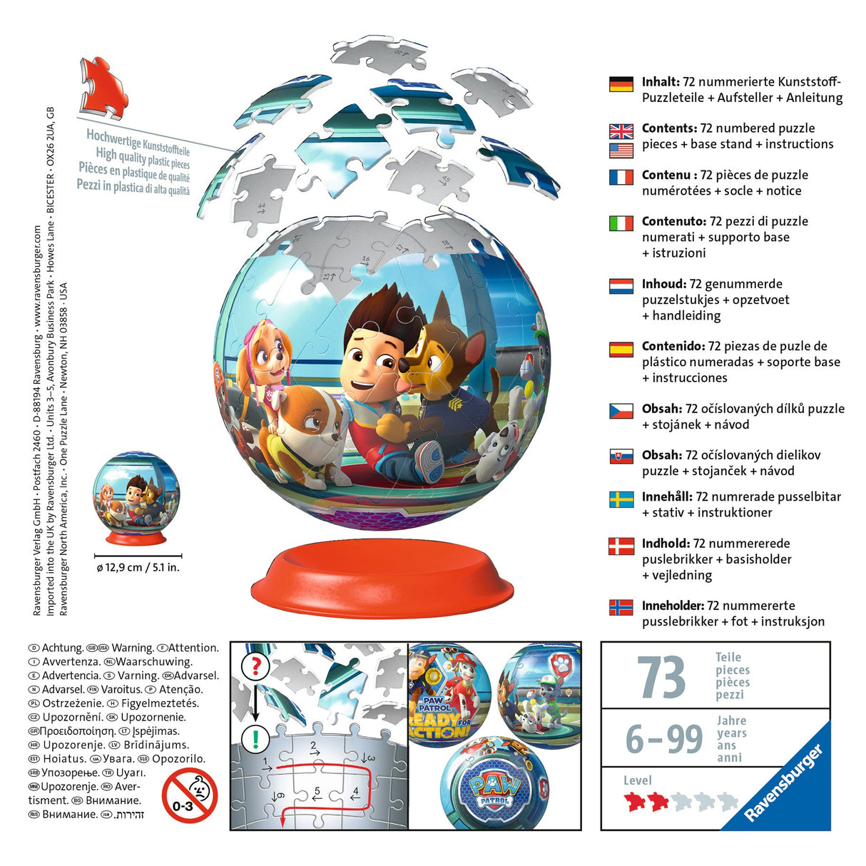 EAN 4005556121861 - Ravensburger 12186 puzzle Puzle 3D 72 pieza(s) imagen 4