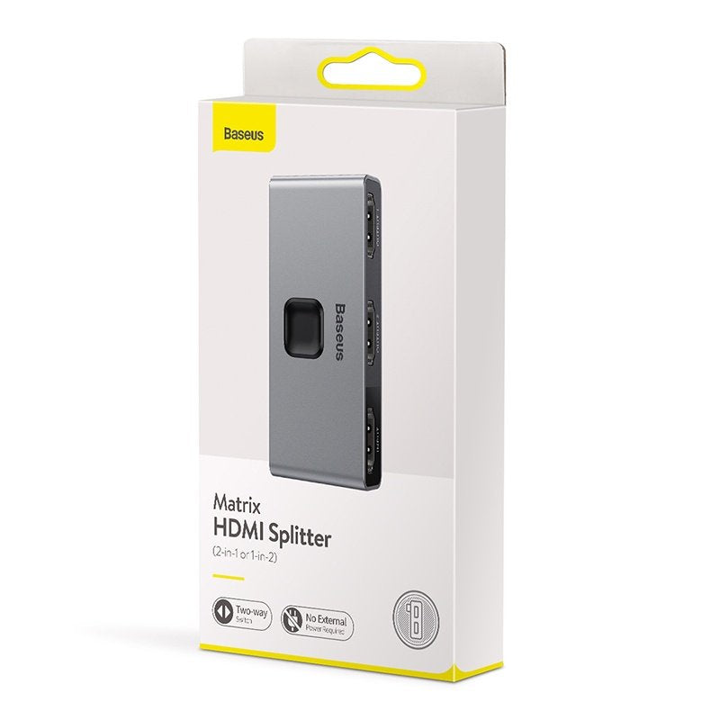 EAN 6953156219700 - Baseus Matrix HDMI 4K HD Splitter Divisor de señal para cable coaxial Gris imagen 6