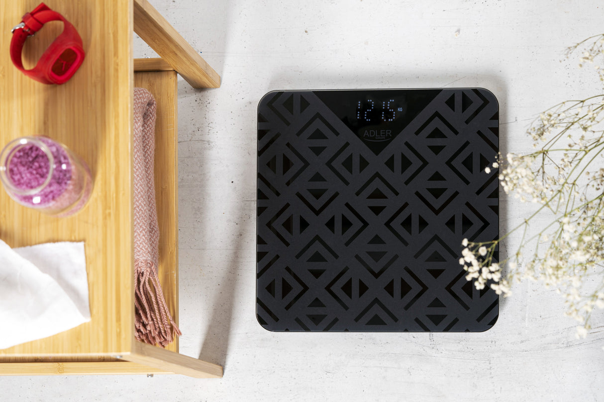 Adler Ad 8170 Bascula De Baño - 180 Kg, Negro