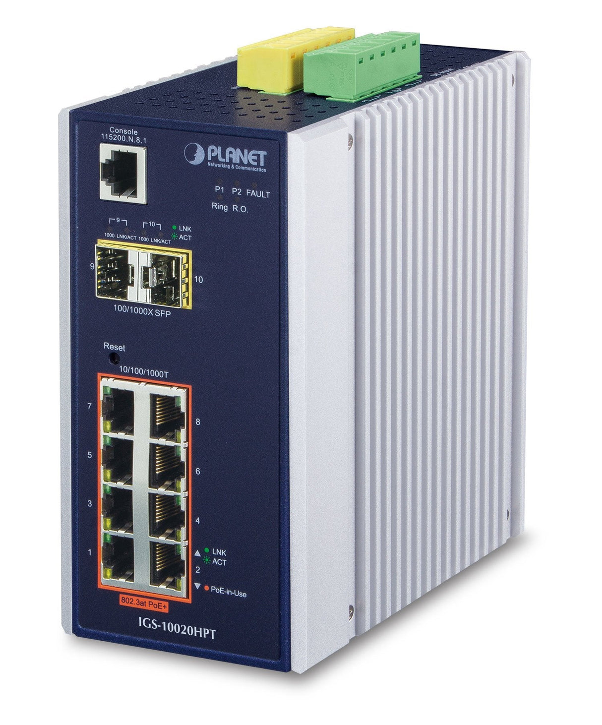 EAN 4711213689116 - PLANET IGS-10020HPT switch Gestionado L2+ Gigabit Ethernet (10/100/1000) Energía sobre Ethernet (PoE) Neg imagen 1