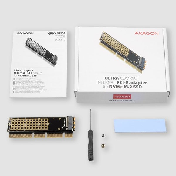 Axagon Pci-E 3.0 16x - M.2 Ssd Nvme. Up To 80mm Tarjeta Y Adaptador De Interfaz Interno
