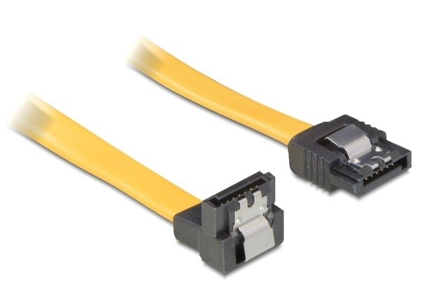 Delock Sata 3 Gb S Cable Gerade Auf Unten Gewinkelt 10 Cm Gelb