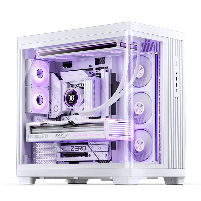 Caja Pc Jonsbo Tk-4 Midi-Tower, Atx, Tempered Glass - Blanco