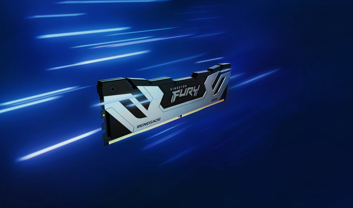 Memoria Kingston Fury 24 Gb 24x1gb Ddr5-8800, Ram Plateado/Negro, Kf588cu42rs-24, Renegade, Intel Xmp Kf588cu42rs-24