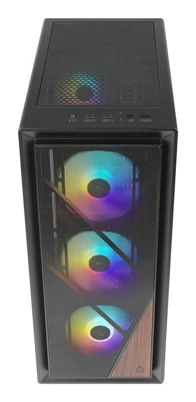 Caja Pc Azza Forest 370 Miditower Black 4xargb Lã¼fter