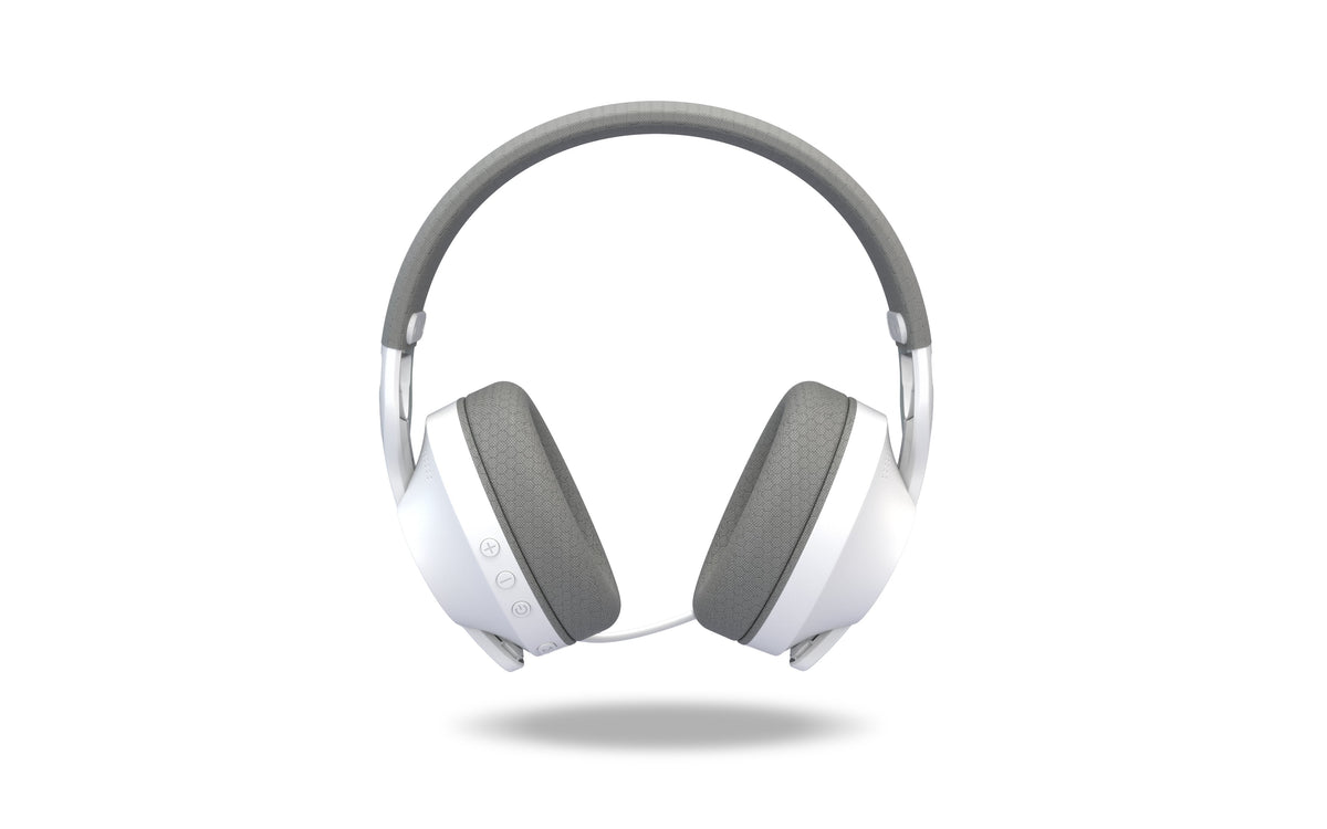 Auriculares Gaming Inalámbricos Con Micrófono Krom Phase Bluetooth Jack 3.5 Usb 2.0 Blancos