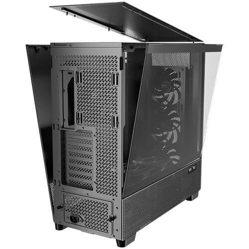 Caja Pc Antec Flux Pro_euv Wood Atx 2xusb3.0 Sin Fuente Negro