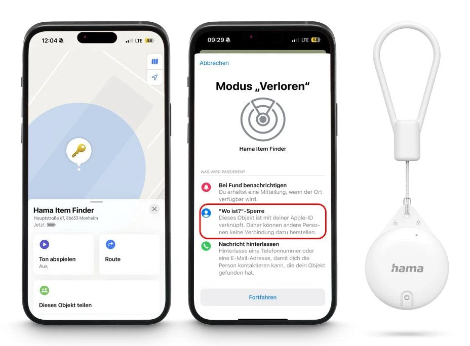 Localizador Hama Find My Antiperdida Para Apple - Bluetooth - Policarbonato Y Silicona - Autonomia Hasta 240 Dias -