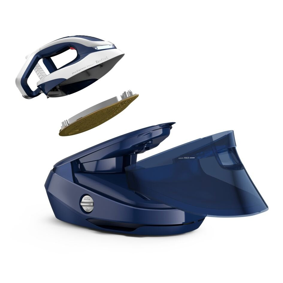 Estación De Planchado Tefal Pro Express Vision Gv9812e0 A Vapor 3000 W 1,1 L Suela Durilium Airglide Autoclean Azul, Blanco