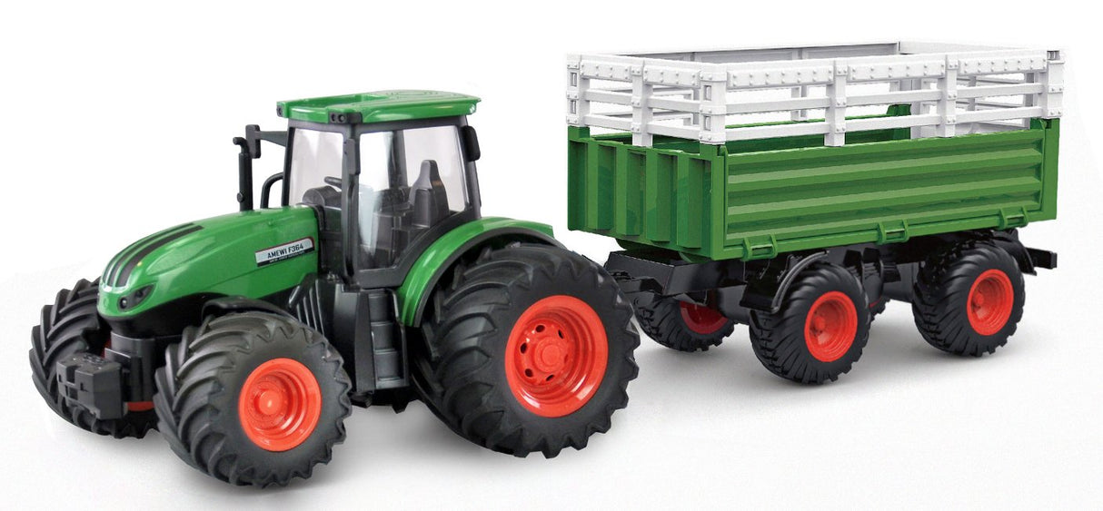 Amewi Rc Traktor Con Viehtransporter Liion 500mah Verde 6+