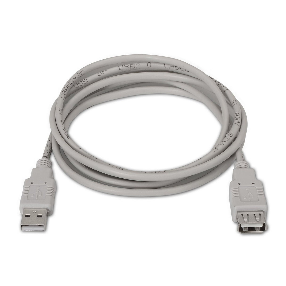Aisens Cable Extension Usb 2.0 - Tipo A Macho A Hembra - 3m - Beige