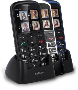 Myphone Halo 2 Negro Senior 2.2'' CãÂMara Vga Bluetooth Microsd BotãÂN Sos Base De Carga