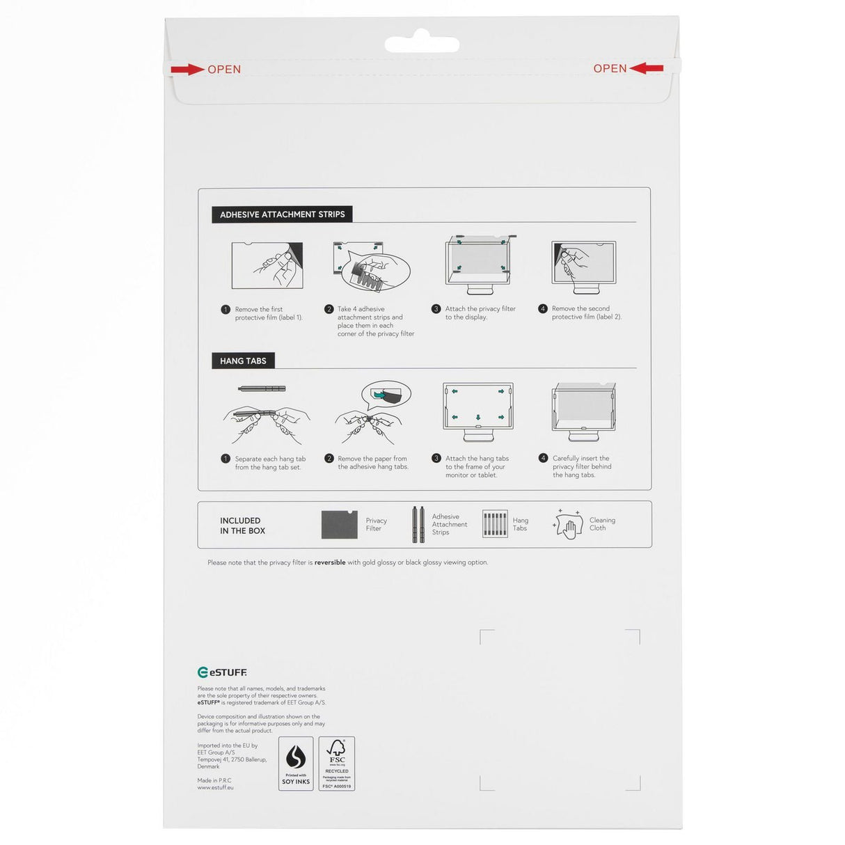 EAN 5704174983699 - eSTUFF GLBG11257145 filtro para monitor 29,5 cm (11.6") Portátil Filtro de privacidad para pantallas sin imagen 2