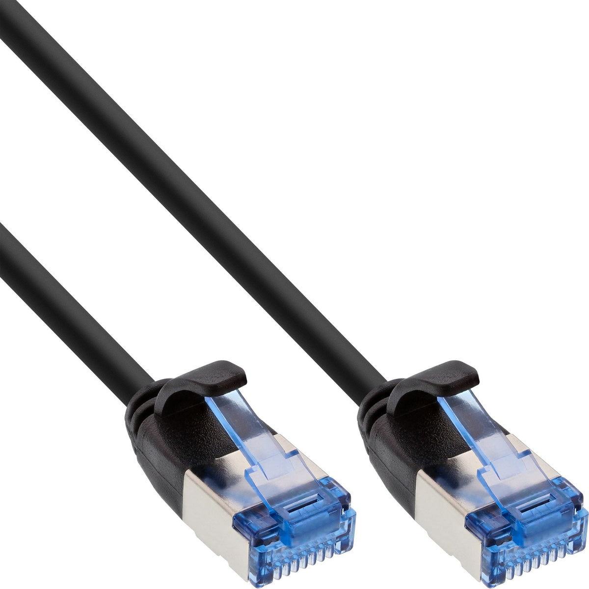 Cable De Red Inline Slim Redondo U/Ftp Cat.6a Negro 3m
