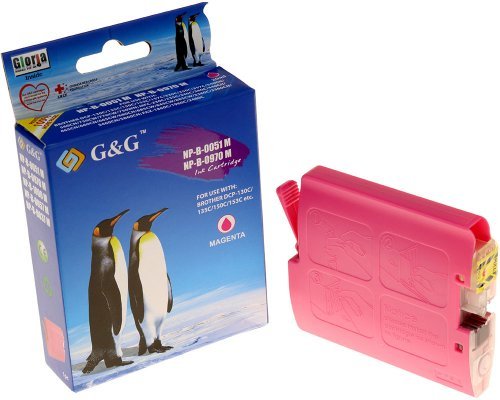 G&G Tinte Compatible Con Brother Lc-970m Lc-1000 Magenta