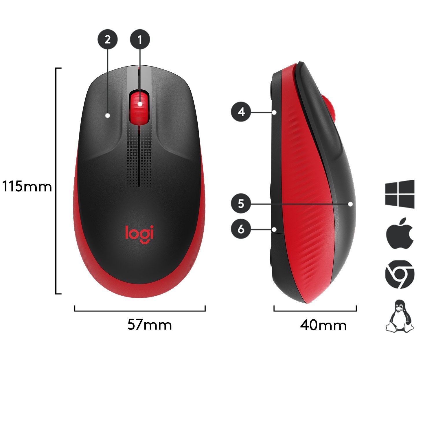 EAN 5099206091856 - Logitech 910-005908 ratón Oficina Ambidextro RF inalámbrico Óptico 1000 DPI imagen 6