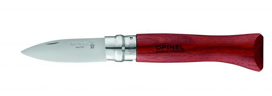 Opinel Cuchillo Para Apertura De Ostras, Mariscos Y Conchas En General, Con Mango De Bubinga, Barnizado Natural, No. 09