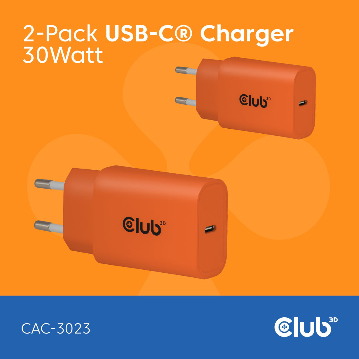 EAN 8719214473426 - CLUB3D CAC-3023 cargador de dispositivo móvil Smartphone, Universal Naranja Corriente alterna Carga rápid imagen 2