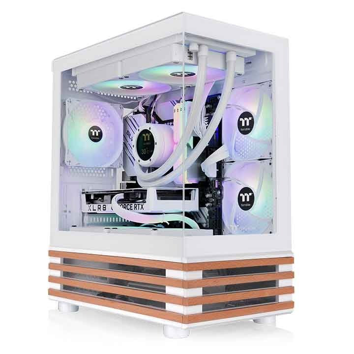 Thermaltake View 170 Ws Argb (Blanco/Holz, Tempered Glass X 2, Holz-Struktur) Ca-1z4-00m6wn-Ws