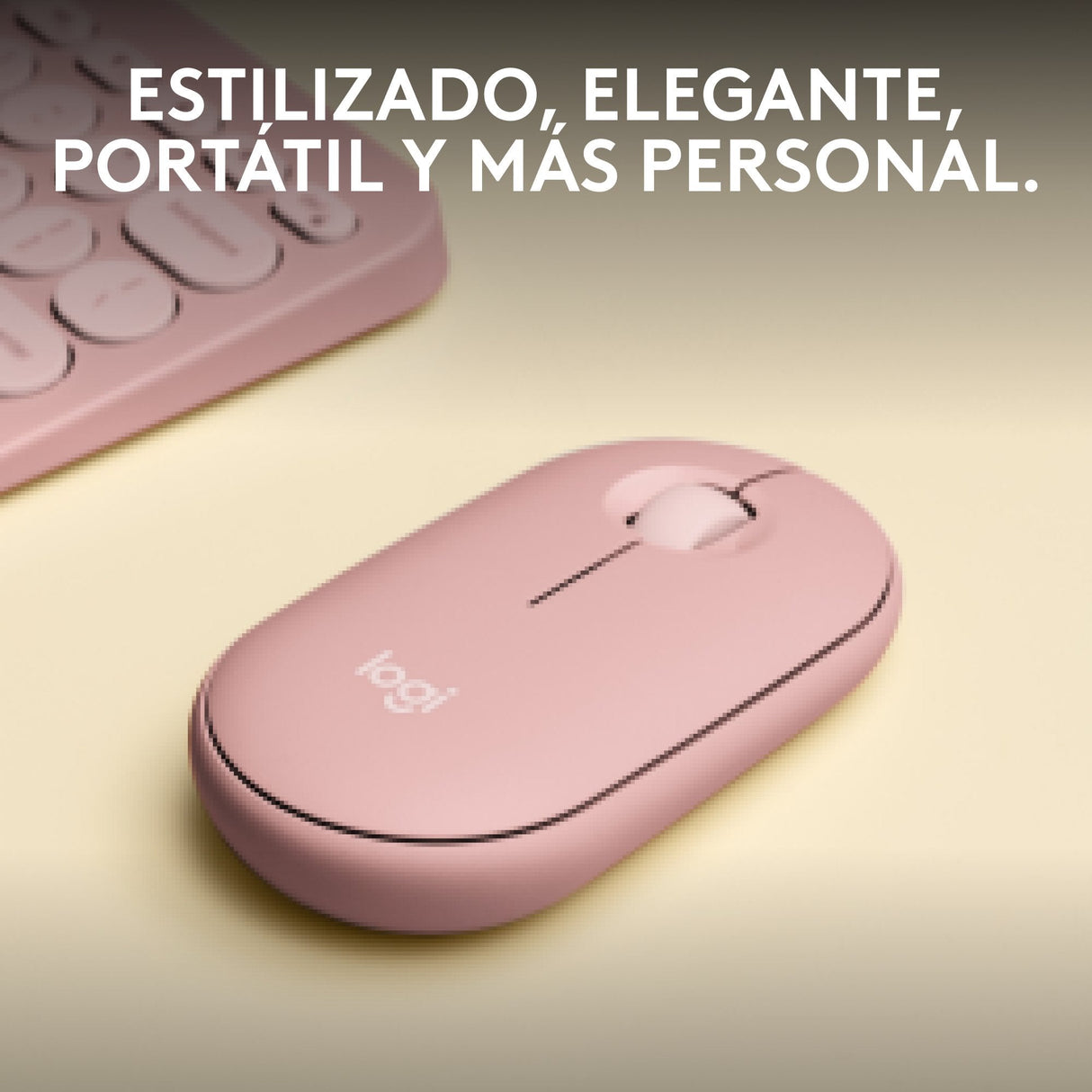 Ratón Logitech Pebble 2 M350s Wireless + Bluetooth Rosa 910-007014
