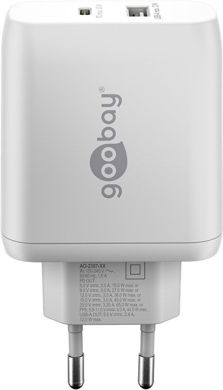 EAN 4040849654107 - Goobay 65410 cargador de dispositivo móvil Auriculares, Portátil, Reloj inteligente Blanco Corriente alte imagen 2
