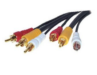 S-Impuls 3 Conector Rca Macho 3 Conector Rca Macho 1xvideo 2xaudio 2m,