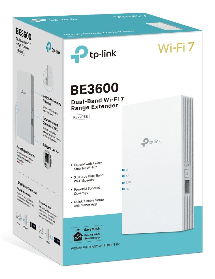 Tp-Link Wl-Repetidor Re220be Be3600 Wi-Fi 7