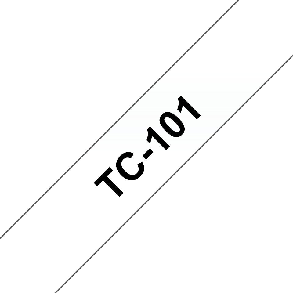 EAN 4977766050487 - Brother TC-101 cinta para impresora de etiquetas Negro sobre transparente imagen 1