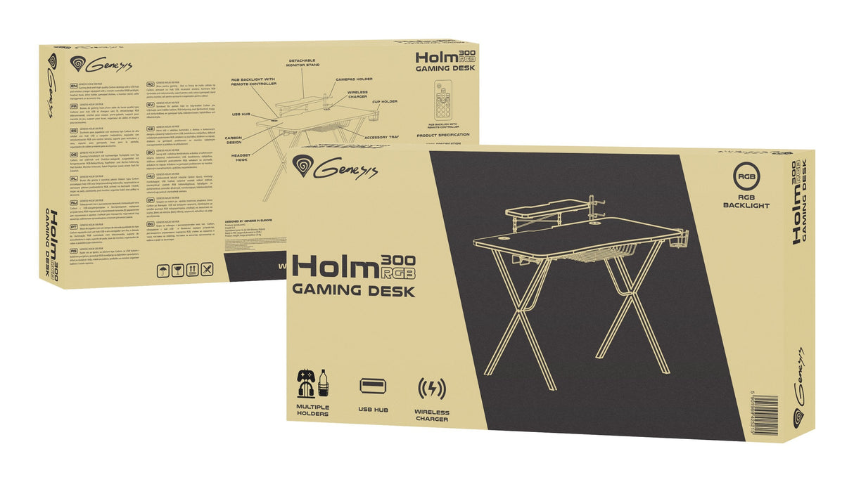 Genesis Holm 300 Rgb Mesa Gaming Negra