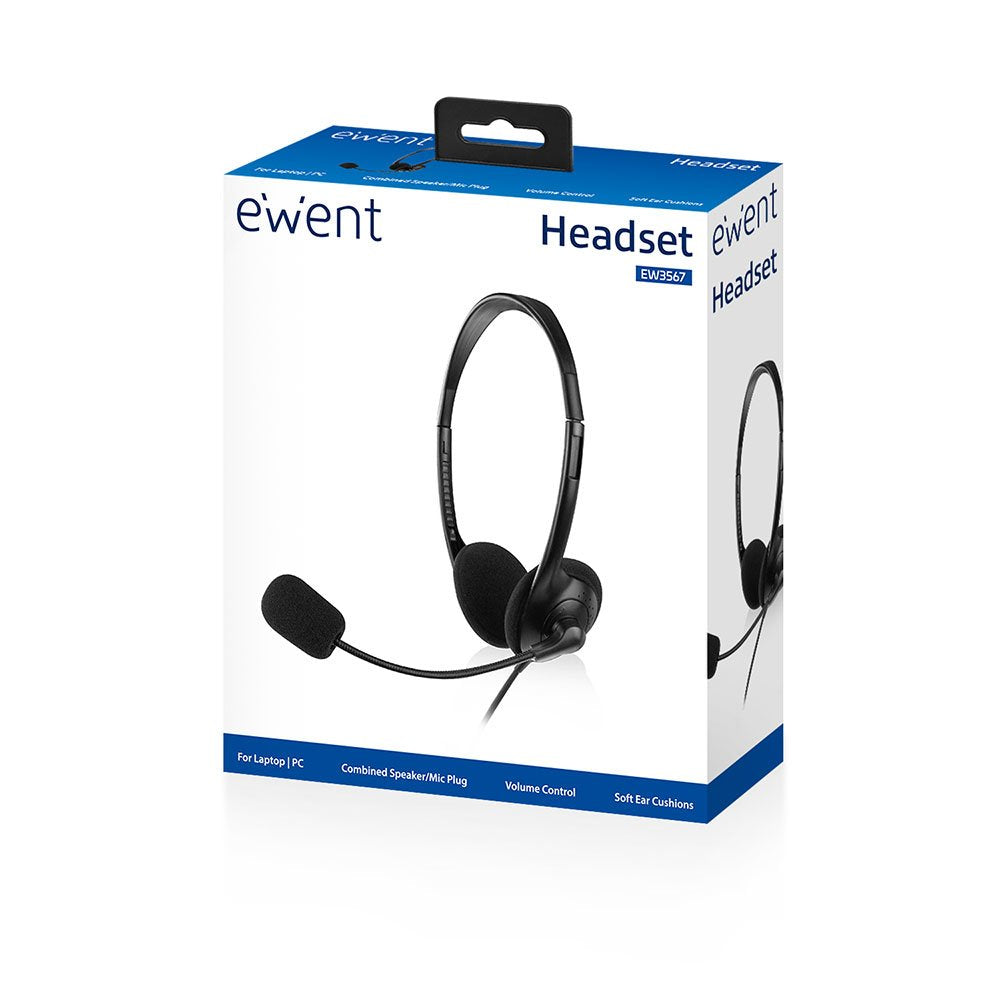 EAN 8032958187382 - Ewent EW3567 auricular y casco Auriculares Alámbrico Diadema Llamadas/Música Negro imagen 2