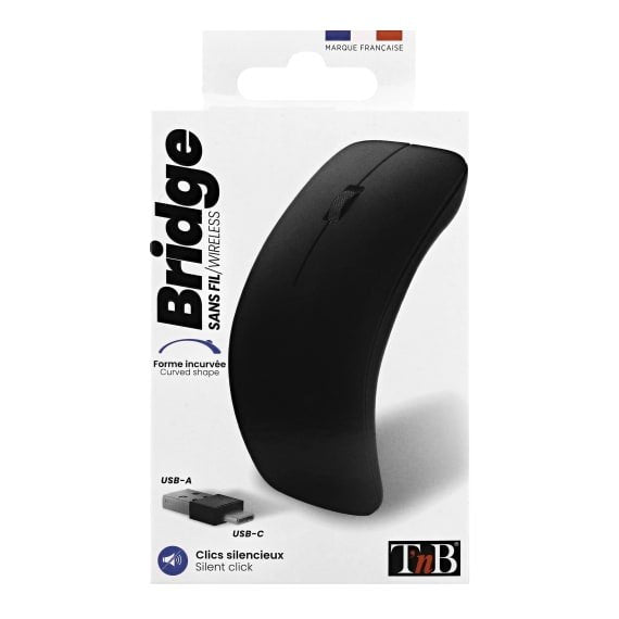 Tnb Bridge - Ratón Inalámbrico De Diseño - Negro