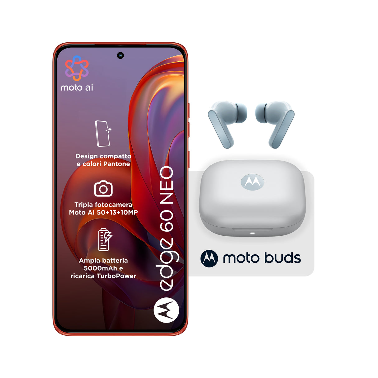 EAN 8033779084164 - Motorola edge 60 neo + Moto Buds PG38C05749 16,1 cm (6.36") SIM doble Android 15 5G USB Tipo C 8 GB 256 G imagen 3
