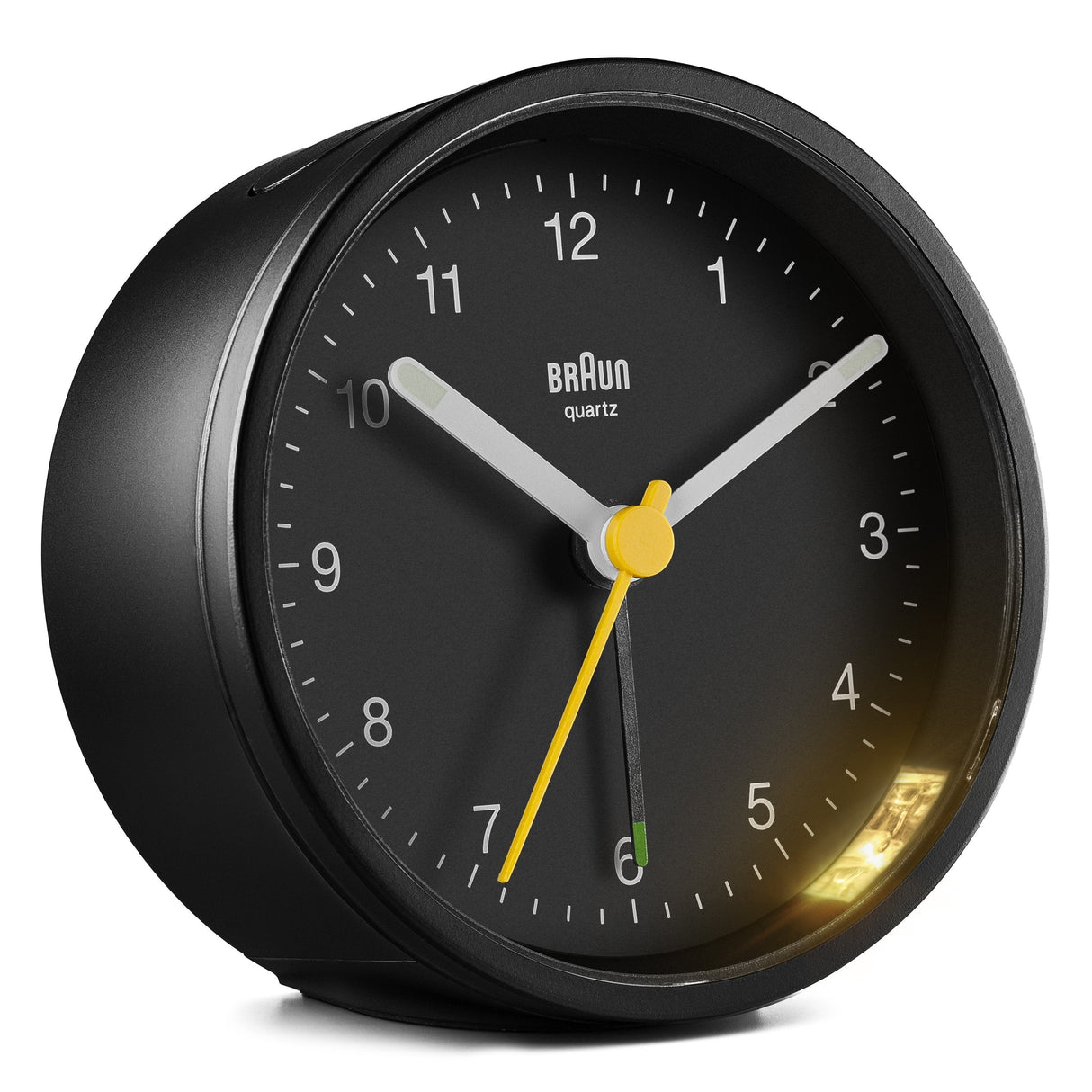 Braun Bc12, Reloj Despertador Analógico, Alrededor, Negro, Analógica, Amarillo, Batería