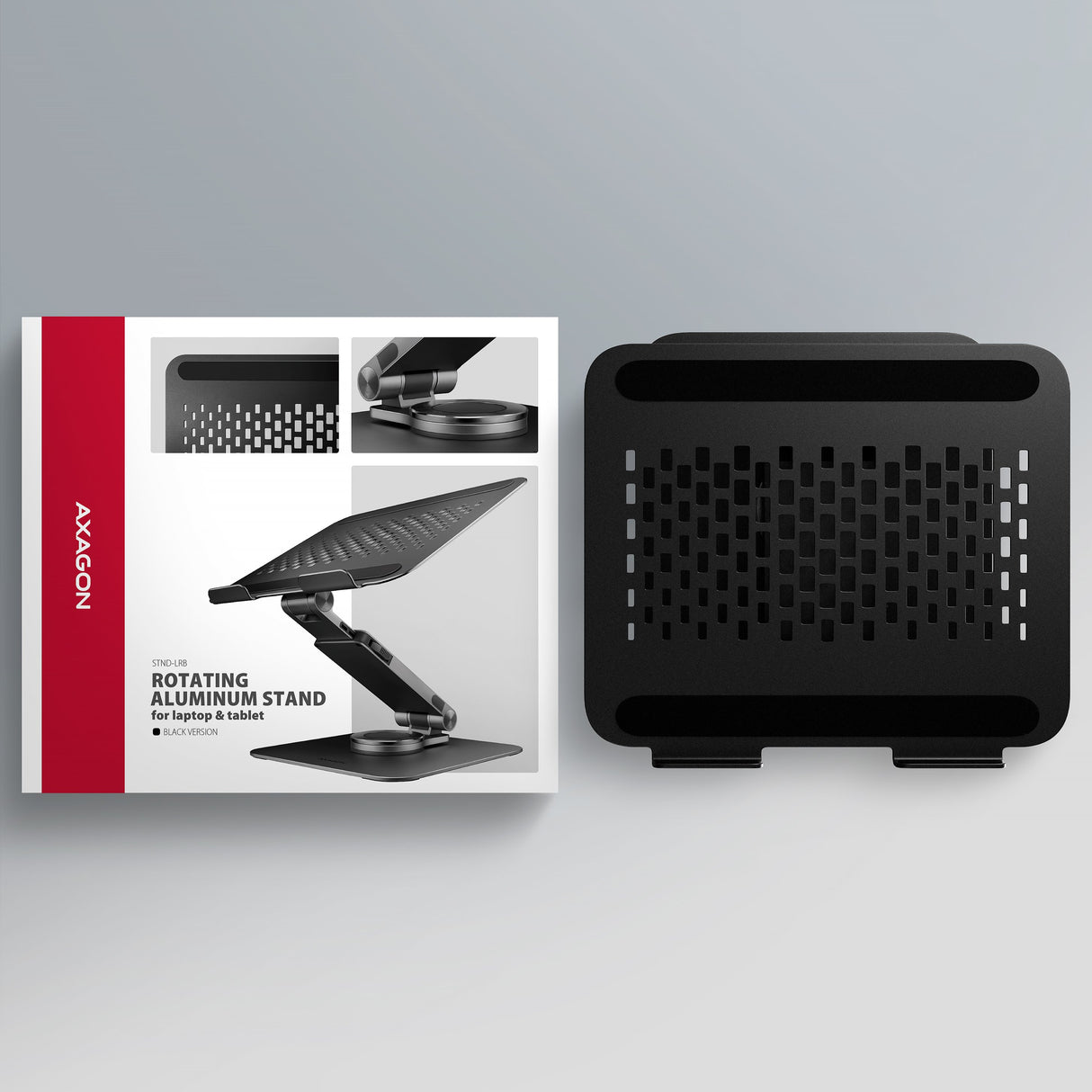 EAN 8595247909206 - Axagon STND-LRB Laptop-Ständer, 360° drehbar, Doppelgelenk, verlängerbar Soporte para ordenador portátil imagen 11