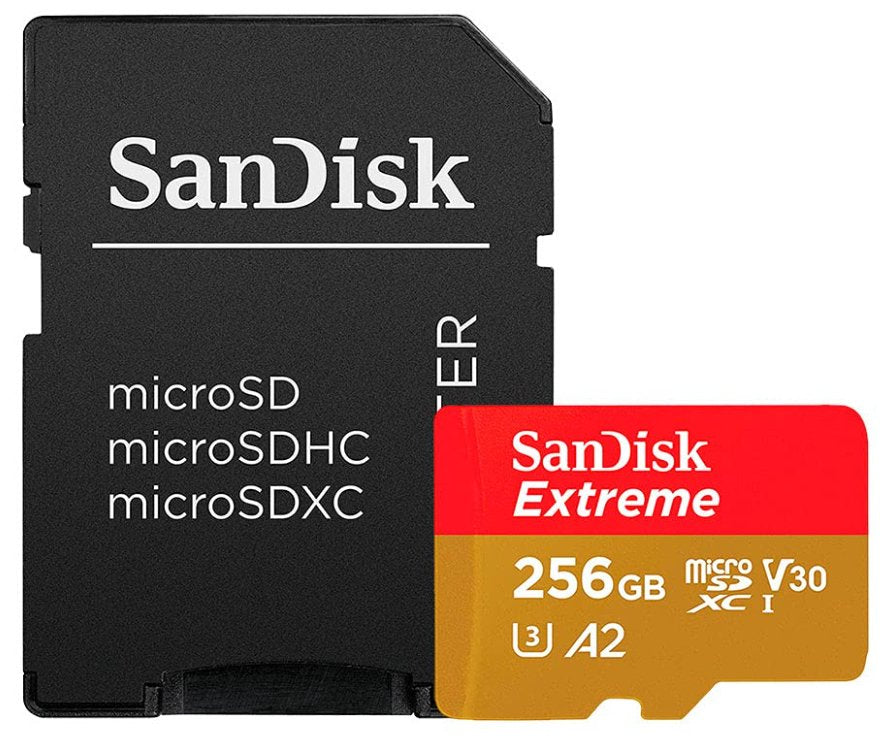 Sandisk Extreme Plus Tarjeta De Memoria Flash (Adaptador Microsdxc A Sd Incluido) 256gb A2 / Video Class V30 / Uhs-I U3 / Class10 Microsdxc Uhs-I