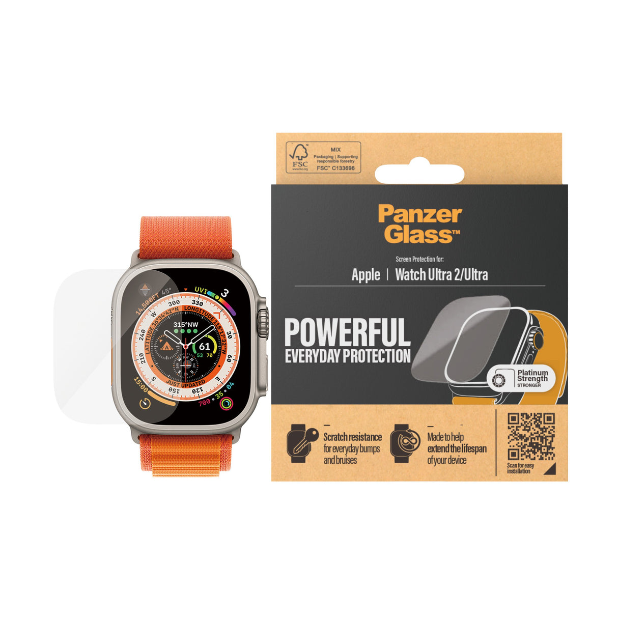EAN 5711724036804 - PanzerGlass ® Screen Protector Apple Watch Ultra 2 | Ultra | 49 mm Protector de pantalla 1 pieza(s) imagen 2